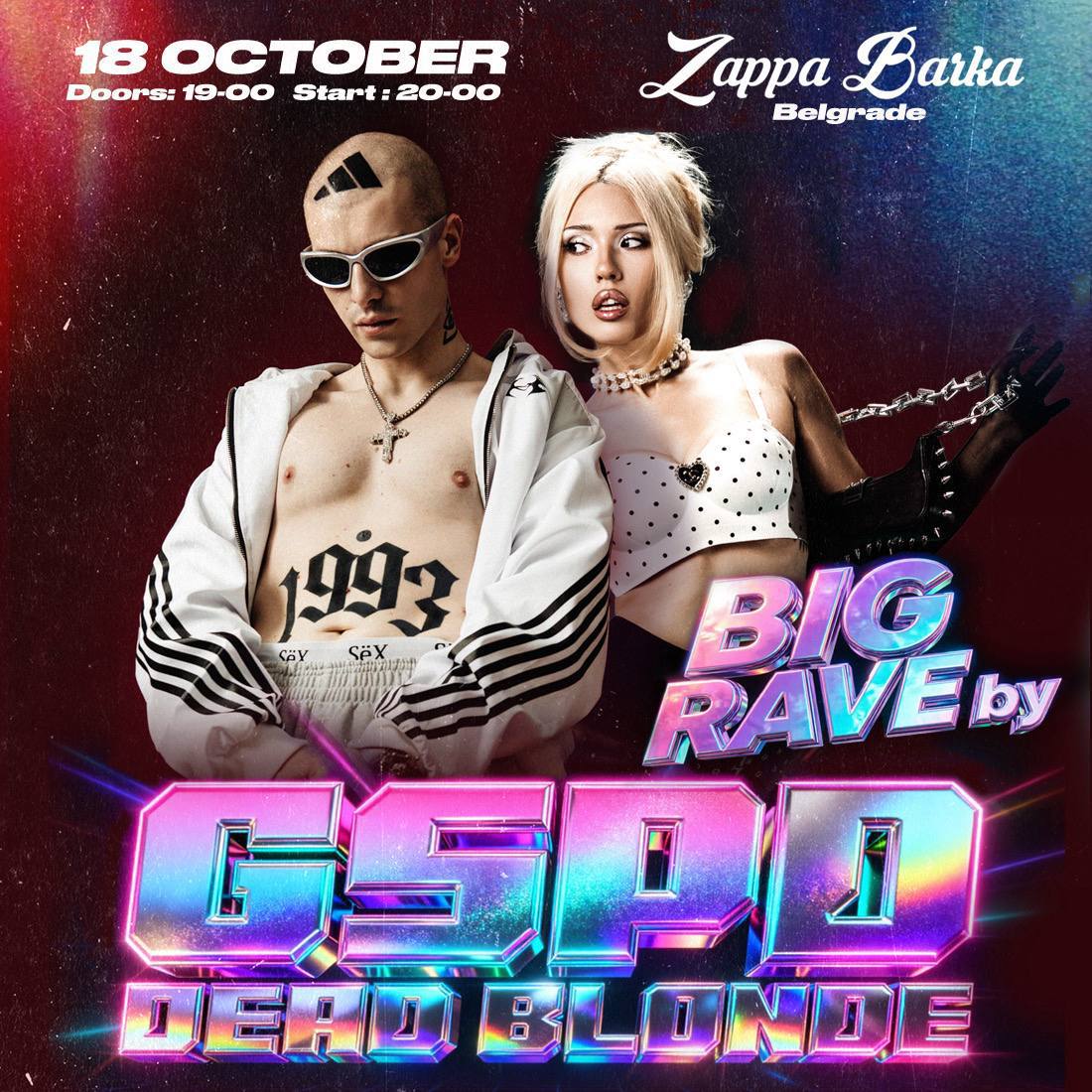 Концерт GSPD и Dead Blonde 18 октября в клубе Zappa Barka, Белград — фото