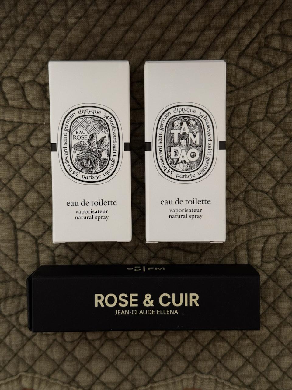 Продам духи: Пробник Diptyque Eau Rose - 300 Пробник Diptyque Tam Dao - 300 Editions de Parfums Frédéric Malle Rose & Cuir - примерно 4мл из 10 - 1000 Miss Dior Originale - примерно 80мл из 100 - 4500 — фото