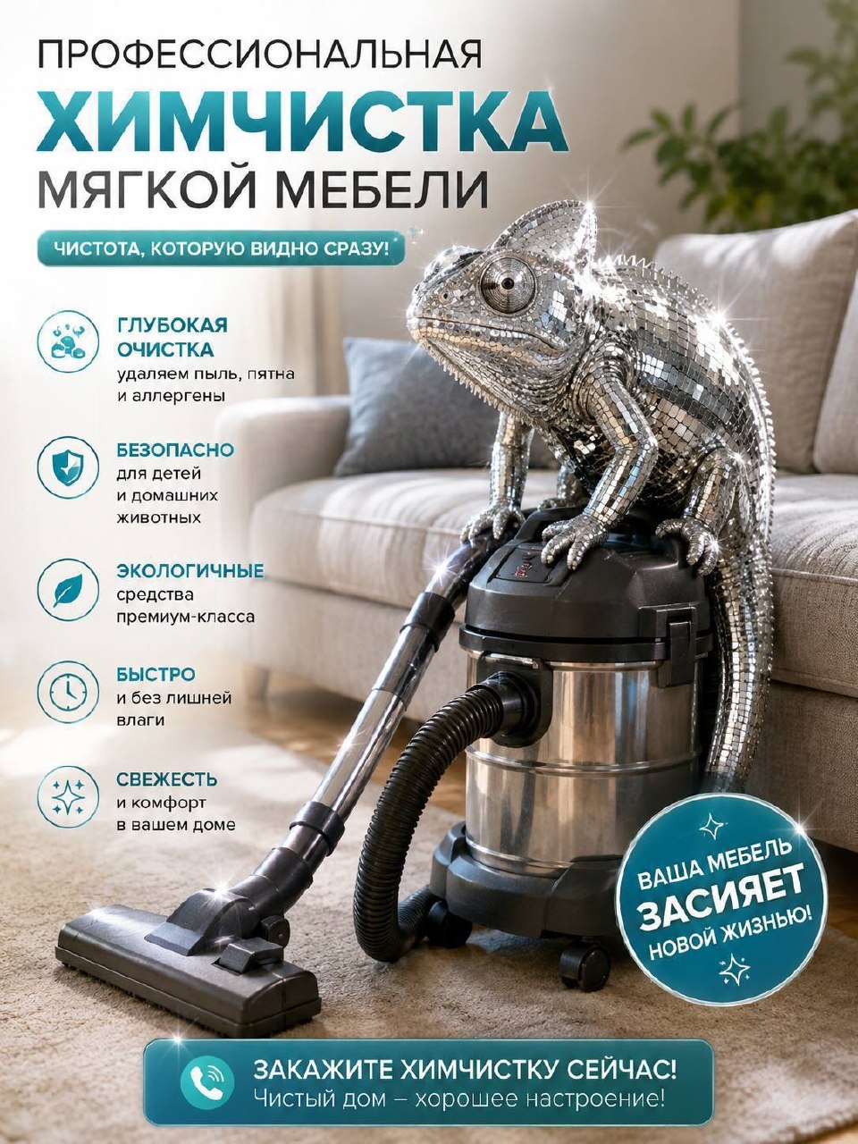 🛋️ Химчистка диванов и матрасов в Нови-Саде — от 2500 дин! — фото